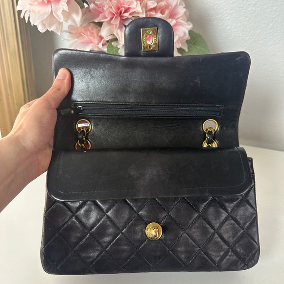 Vintage Chanel lambskin 24k gold plated small double flap - Picture 10 of 16